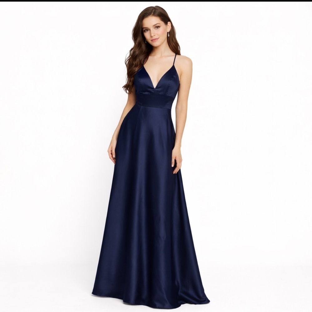 MORILEE BY MADELINE GARDNER Fit & Flare Gown Navy Size 0 *Read Description*